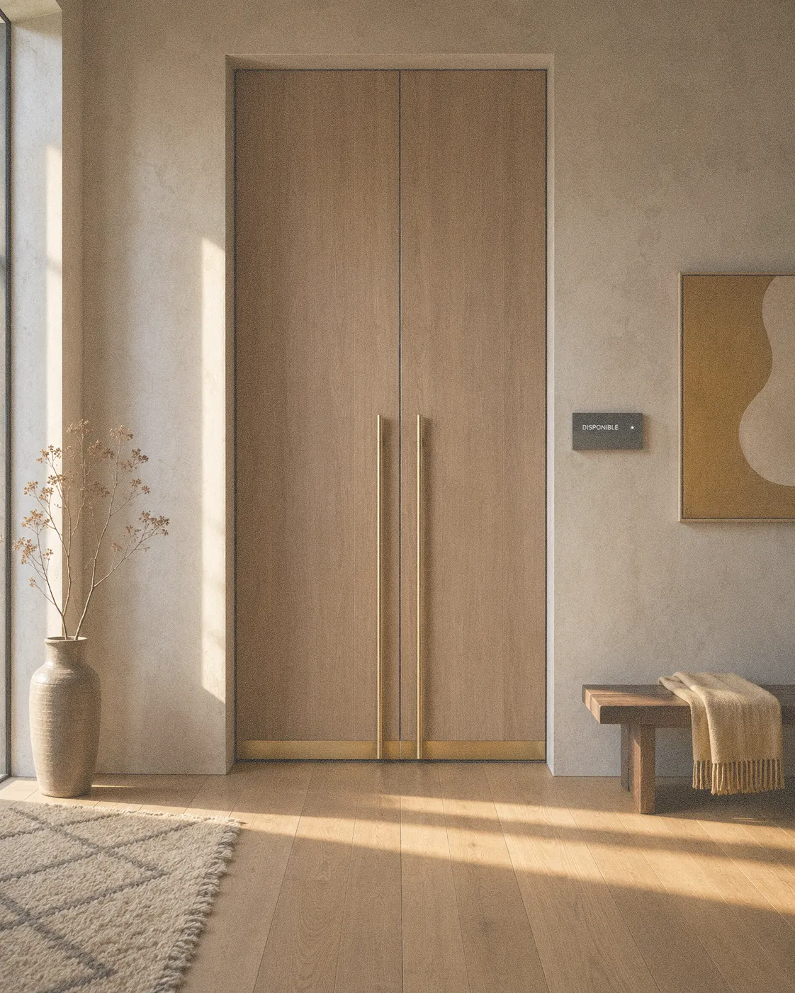 Intérieur lumineux aux tons naturels